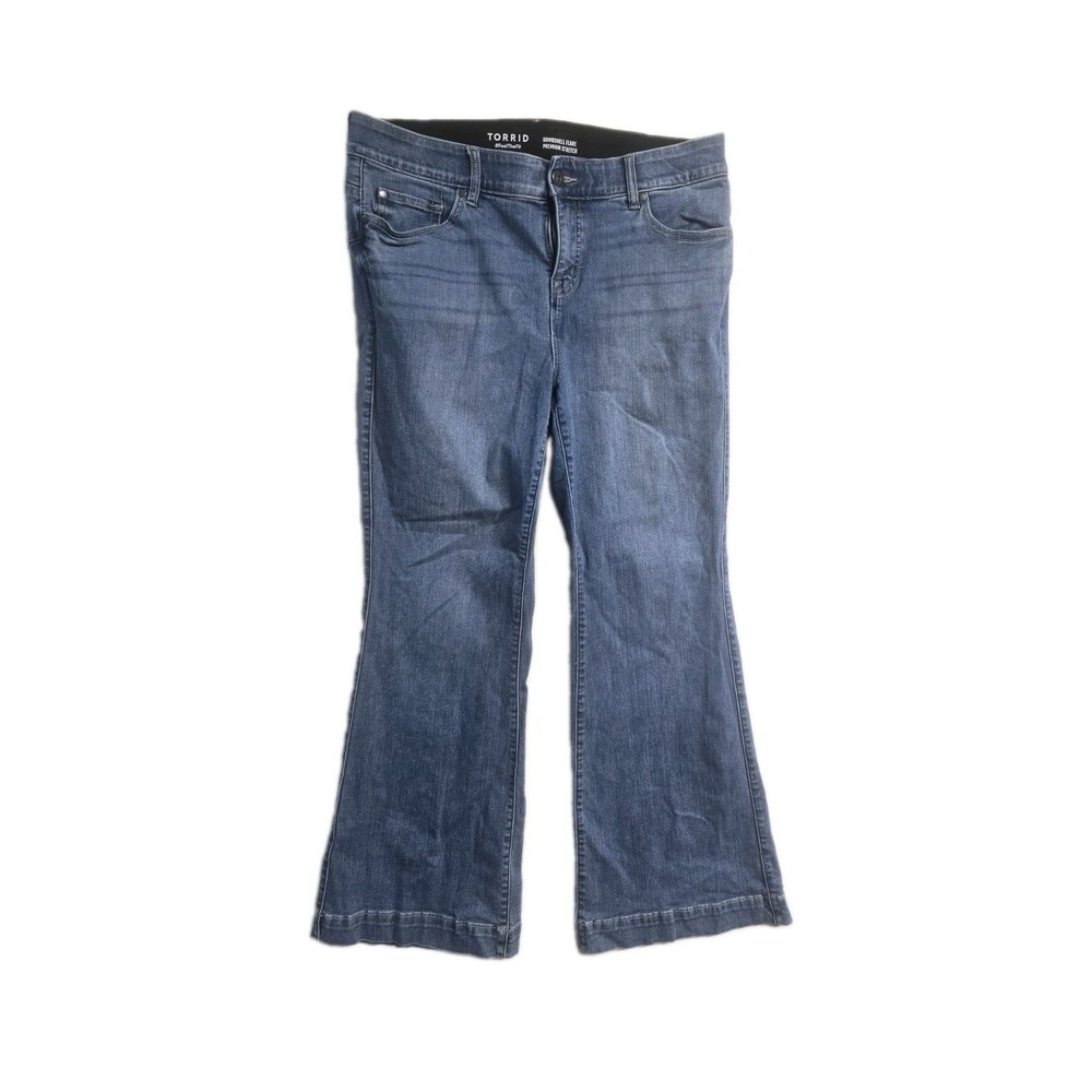 Torrid bombshell flare blue jeans Women's 18 Premium Stretch